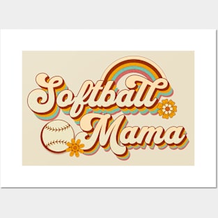 Retro Softball Mom Posters and Art